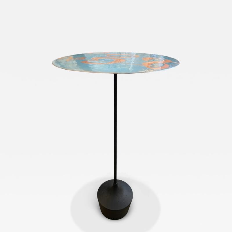 Small enameled side table