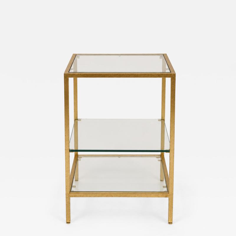Small table in gilded iron style Robert Thibier Paris France circa 1960
