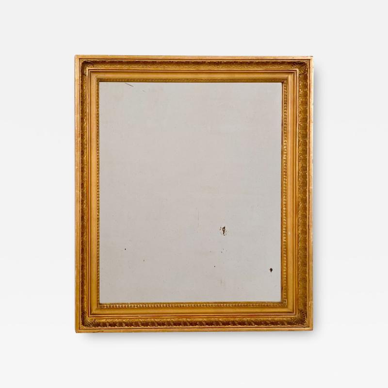 Smaller Antique Continental Giltwood Mirror 19th Century