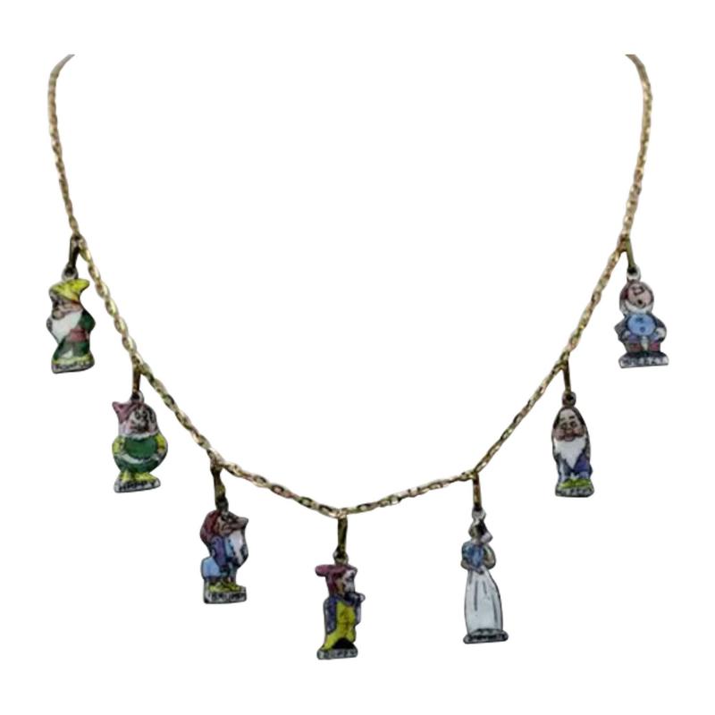 Snow White and the Seven Dwarfs Necklace 18K