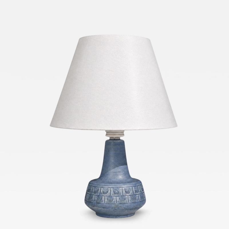 Soholm Small Table Lamp Light Blue Stoneware Denmark 1960s