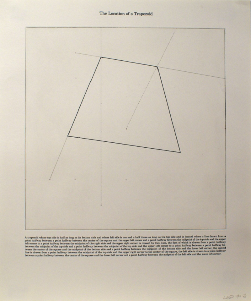 Sol LeWitt The Location of a Trapezoid 1975