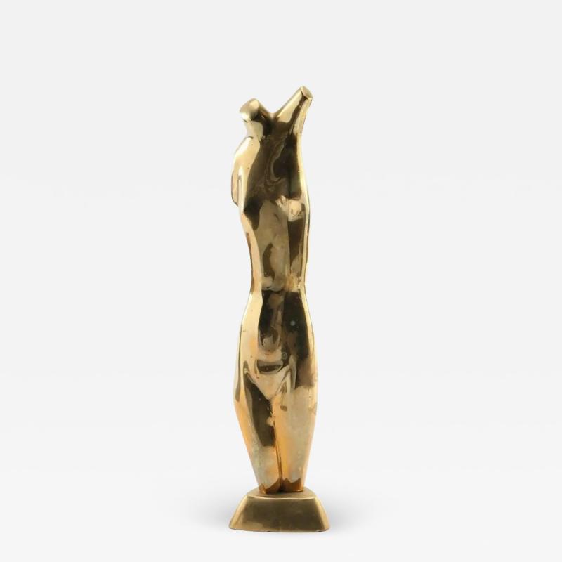 Solid Brass Nude Female Sculpture