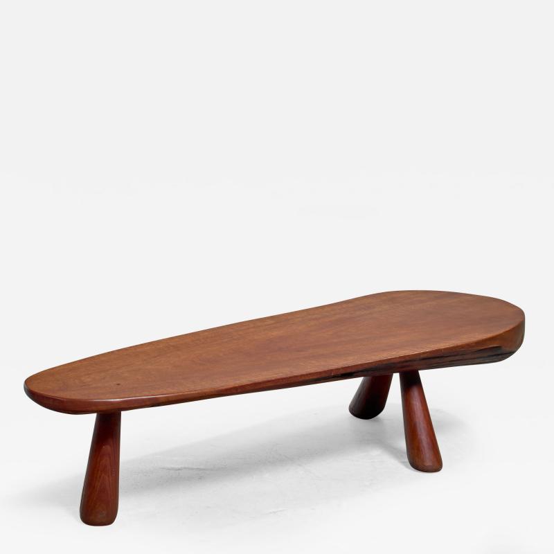 Solid wood coffee table France 1950s