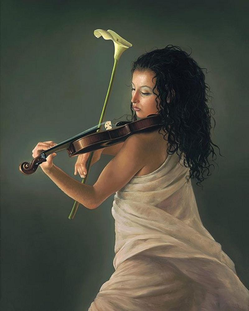 Sonata in Cala Contemporary Figurative Giclee Print by Dario Campanile