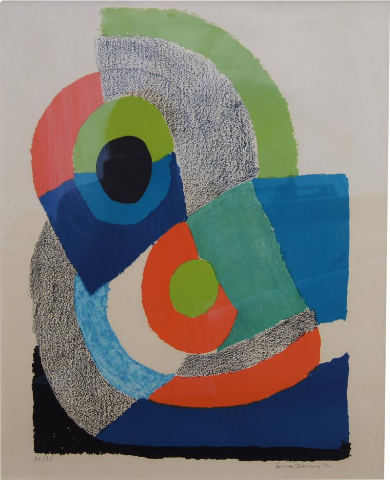 Sonia Delaunay Arc Vert Signed Abstract Lithograph by Sonia Delaunay 1972