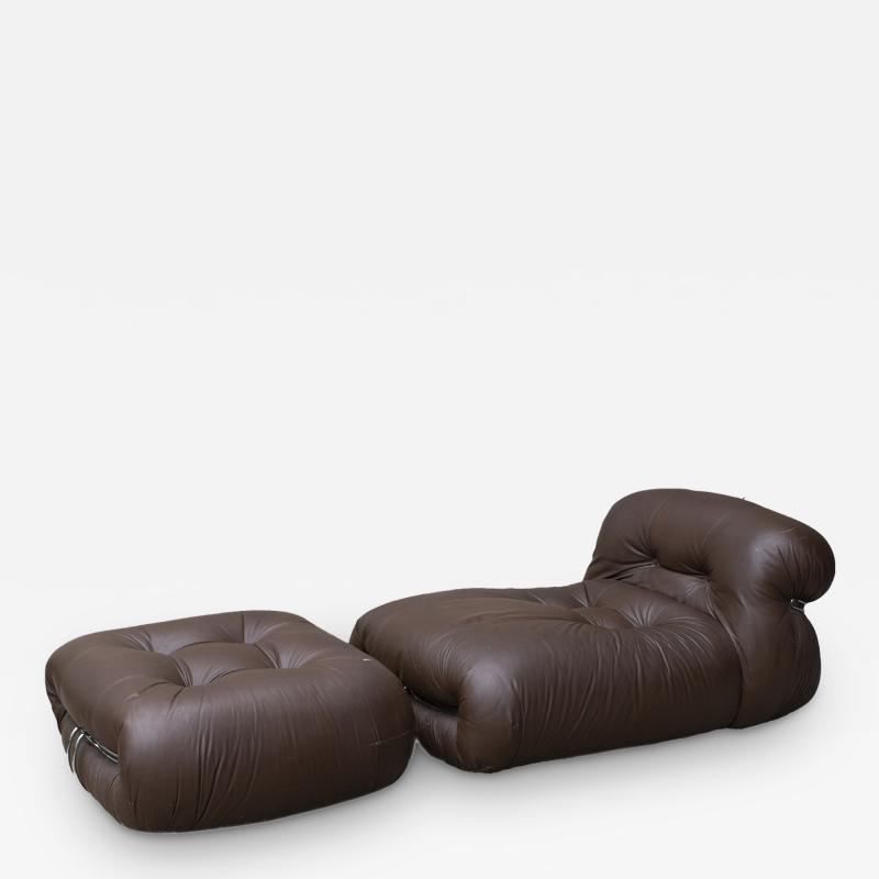 Soriana Lounge Chair Ottoman by Tobia Scarpa for Cassina