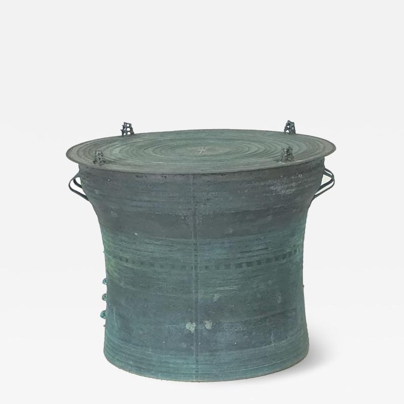 Southeast Asian Patinated Bronze Rain Drum 2 19th century or earlier