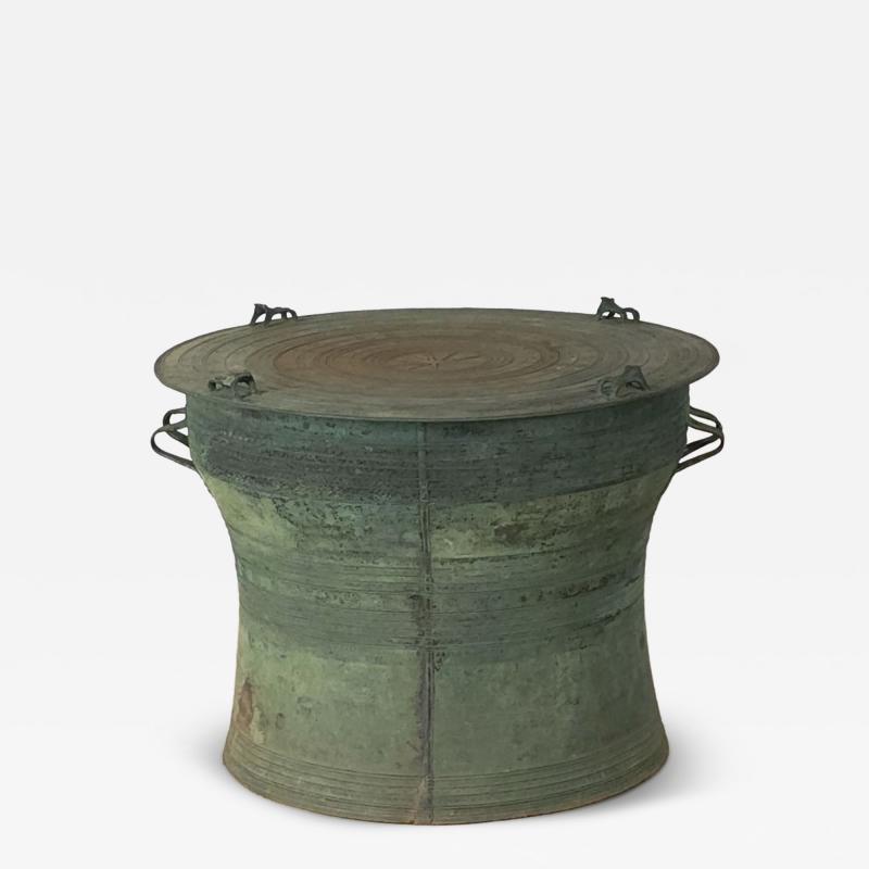 Southeast Asian Patinated Bronze Rain Drum 3 19th century or earlier