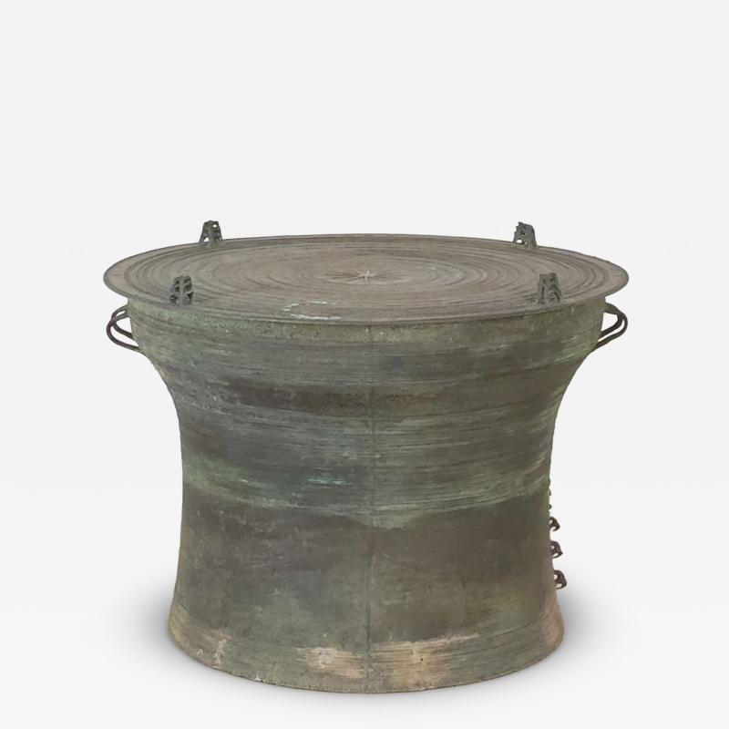 Southeast Asian Patinated Bronze Rain Drum 4 19th century or earlier