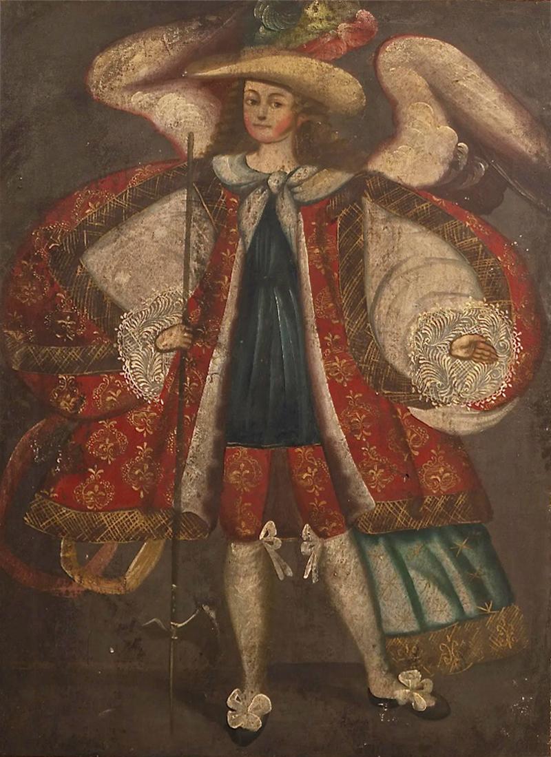 Spanish Colonial Cuzco School Painting of The Archangel Michael II