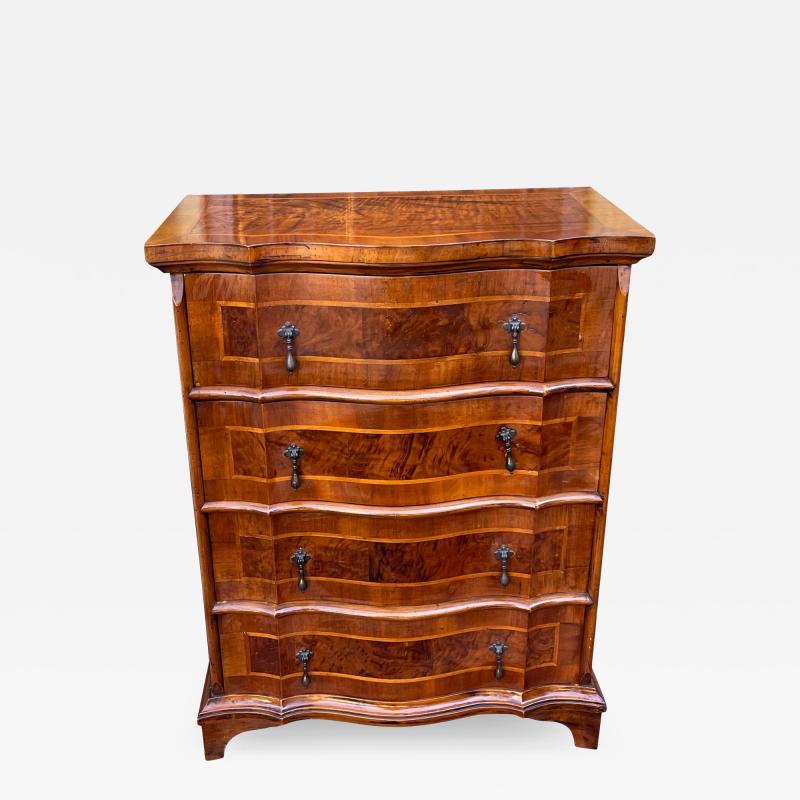 Spanish Colonial Style Burl Walnut Side Cabinet
