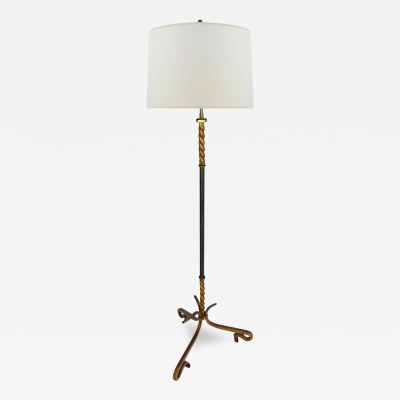 Spanish Gilt Iron Standing Lamp