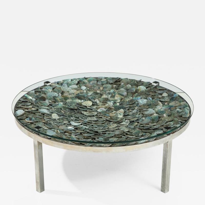 Spectacular Abalone Shell Coffee Table 