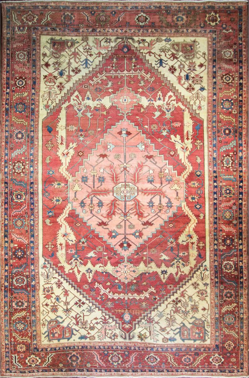 Spectacular Antique Serapi Carpet