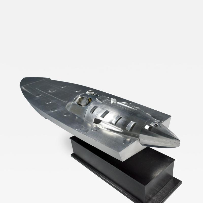 Speedboat Model Aluminum Sculpture Water Speed Record Holder 1933