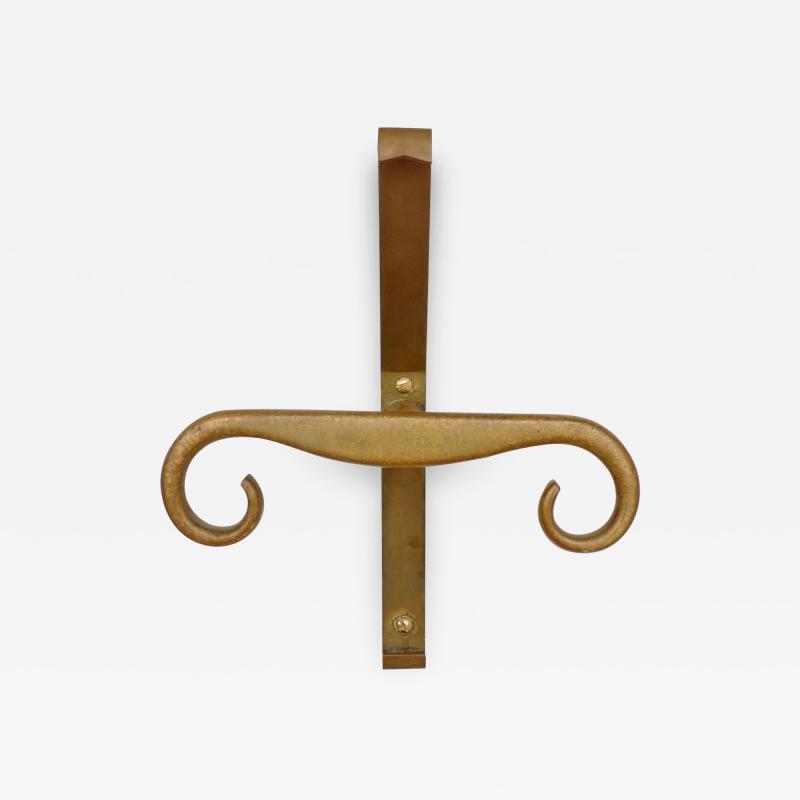 Splendid Sculptural Italian Brass Coat Hangers 1940s