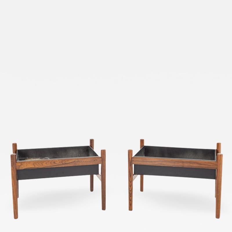 Spottrup Danish Mid Century Rosewood Planter Pair