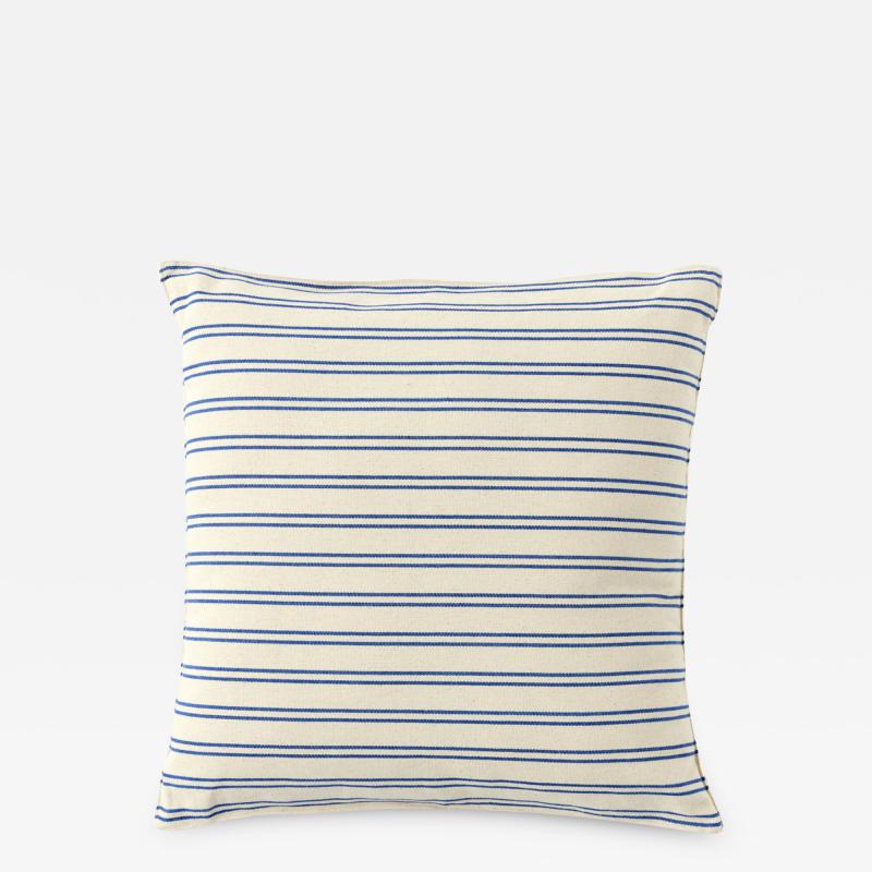 Square Blue and White Stripe Pillows by Tensira