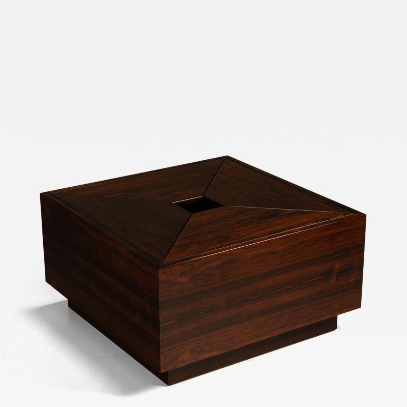 Square Coffee Table with Storage Space Italy 1960s