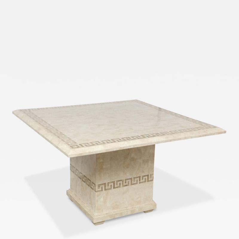 Square Dining or Conference Table with Greek Key Motif