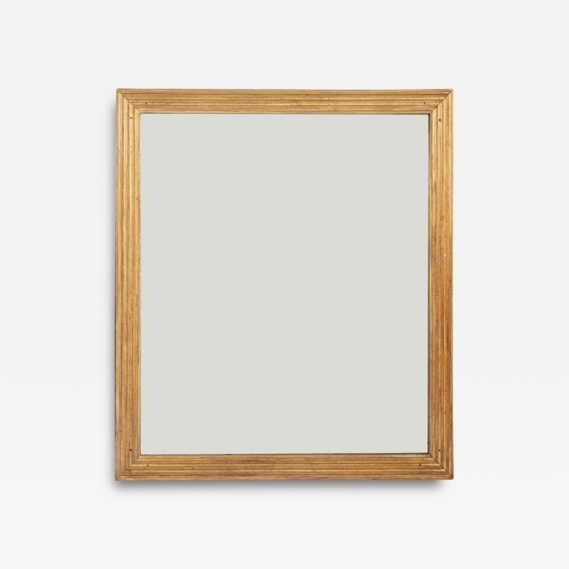 Square French Fluted Giltwood Mirror