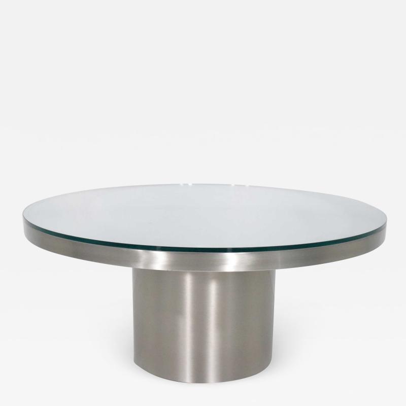 Stainelss Steel Pedestal Base Coffee Table