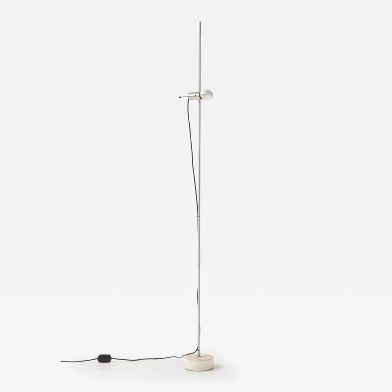 Stainless Steel Concrete Base Floor Lamp by Tito Agnoli f Oluce Italy 1960s