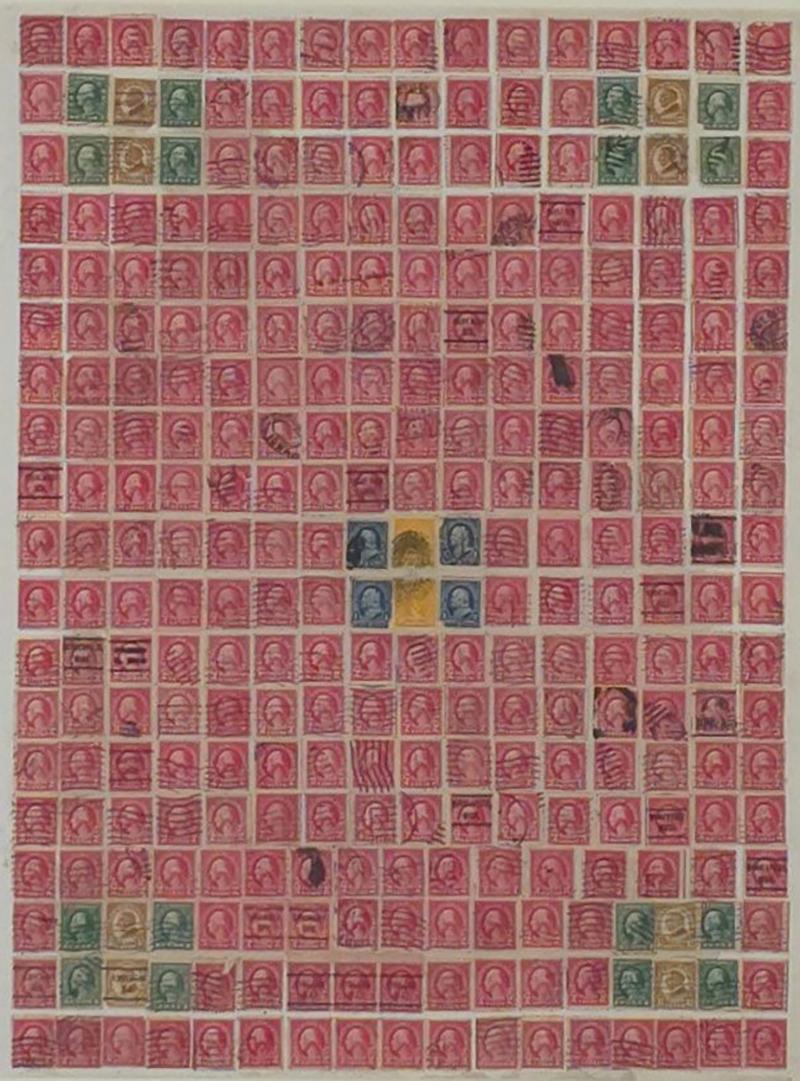 Stamp Art Collage U S A circa 1910