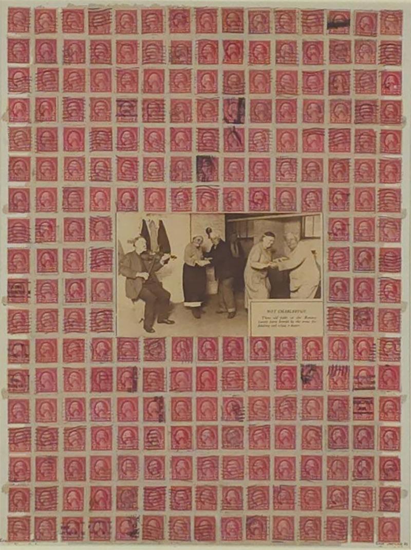 Stamp Art Collage U S A circa 1910