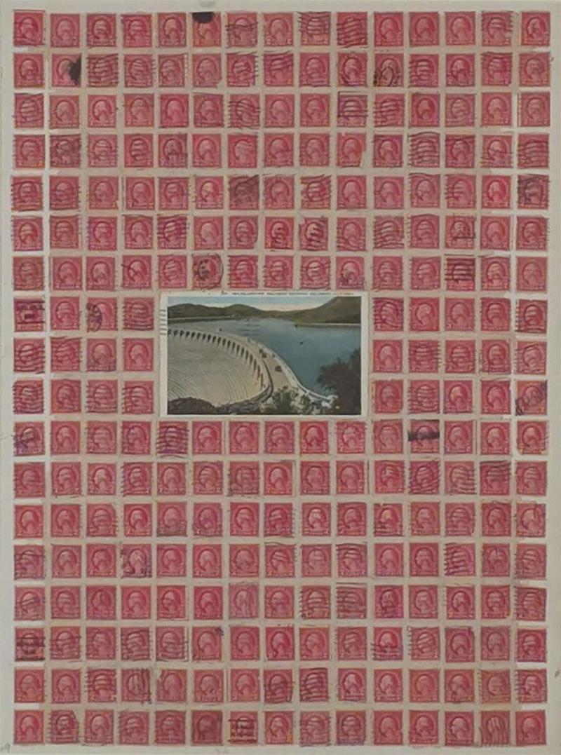 Stamp Art Collage U S A circa 1910