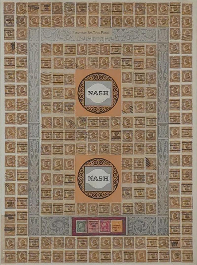 Stamp Art Collage U S A circa 1910