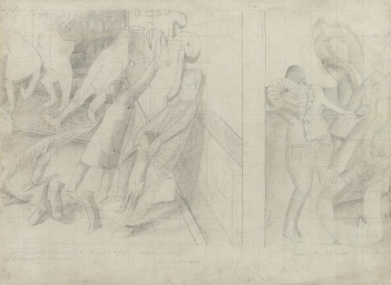 Stanley Spencer Drawing for the Marriage at Cana 1933