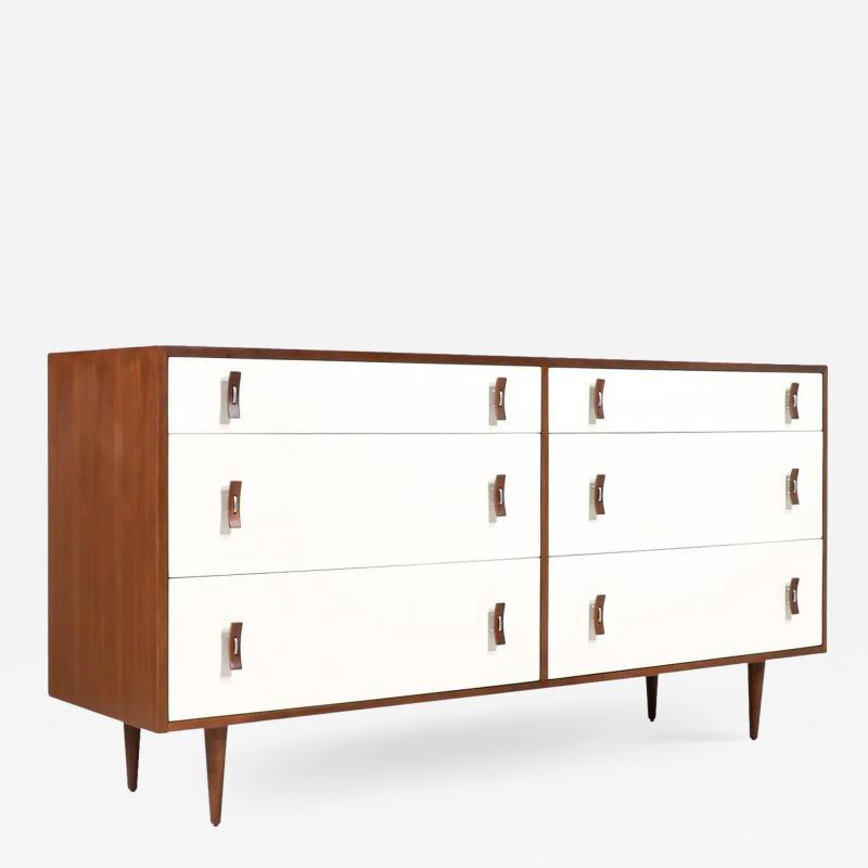 Stanley Young California Modern Two Tone Lacquered Dresser by Stanley Young for Glenn of CA