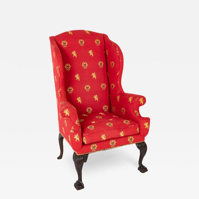 Stately George II Wing Chair with Ball Claw Knees