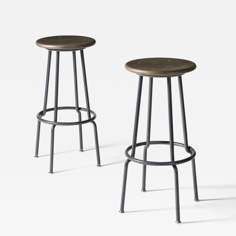 Steel and Brushed Aluminum Stool United States 20th C