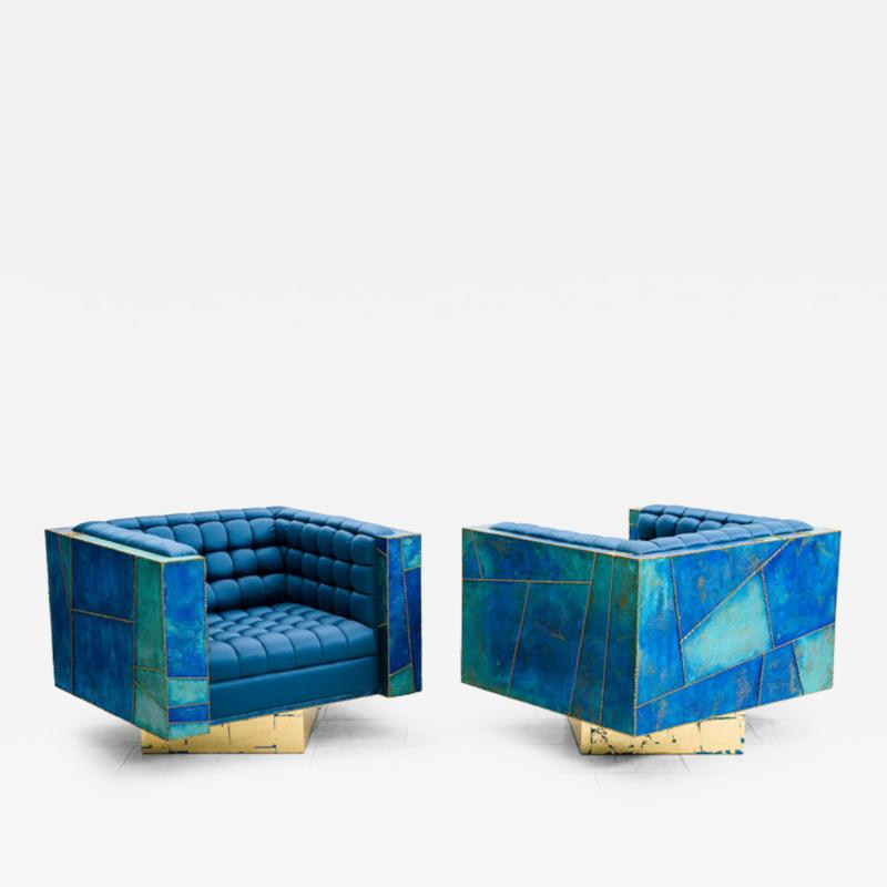 Stefan Rurak Stefan Rurak Patchwork Brass Club Chairs II USA 2023