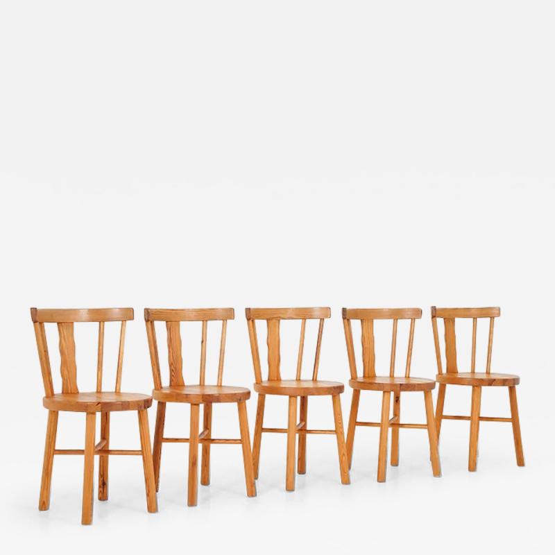Steneby Hemsl jdsf rening Set of Five Swedish Chairs in Pine by Steneby Hemsl jd