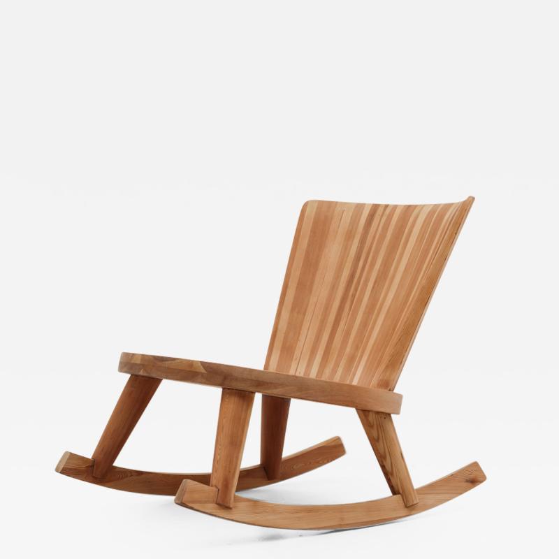 Steneby Hemsl jdsf rening Swedish Rocking Chair in Pine by Steneby 1940s