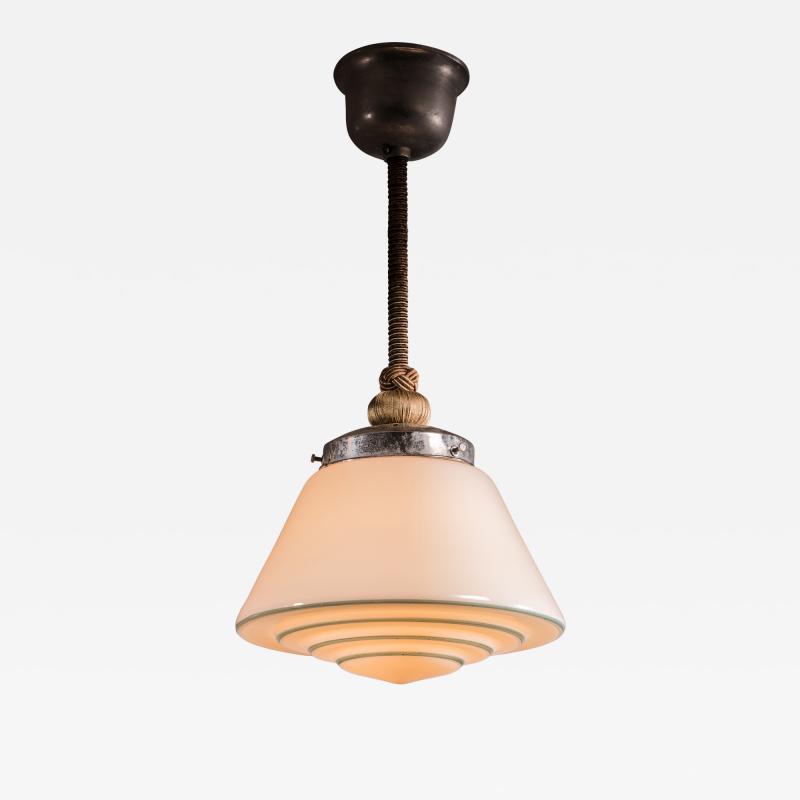 Stepped glass pendant