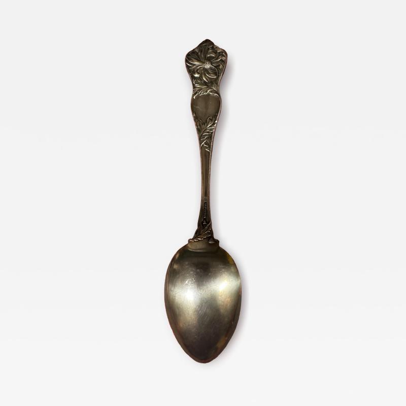 Sterling Silver 6 Floral Etched Spoon