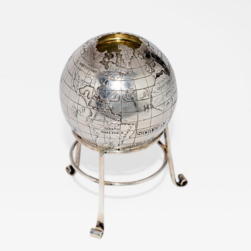 Sterling Silver World Globe Compass