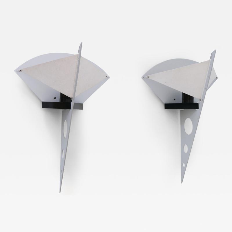 Steven Lombardi Set of Two Filicudara Sconces by Steve Lombarti f r Artemide Italy 1980s