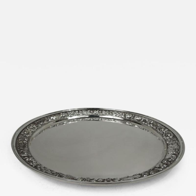 Stieff Sterling Silver Tray with Traditional Baltimore Repousse