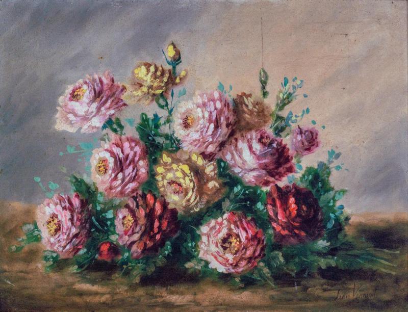 Still Life with Roses by Lucie Verneuil c 1920s