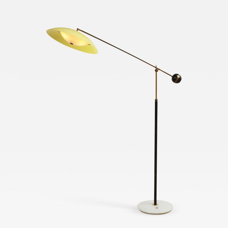 Stilux Milano Floor lamp with yellow shade and marble base