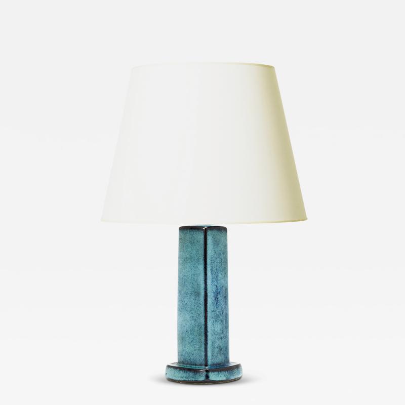 Stogo Keramik Danish Modern Table Lamp in Turquoise Glaze by STOGO