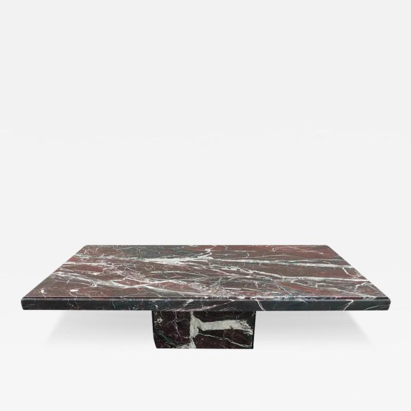 Stone International Vintage Italian Coffee Table in Rosso Levanto Marble 1970s