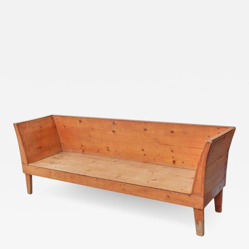 Stripped Down Wood Settee
