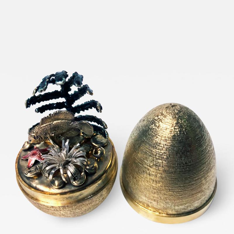 Stuart Devlin Stuart Devlin Silver Gilt Surprise Egg London 1978